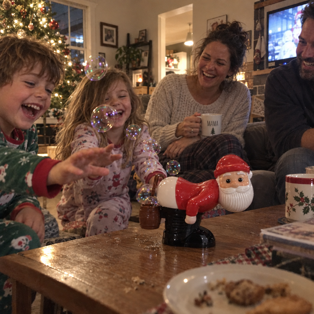 SantaBubbleBlast™ - Santa Farter Toy